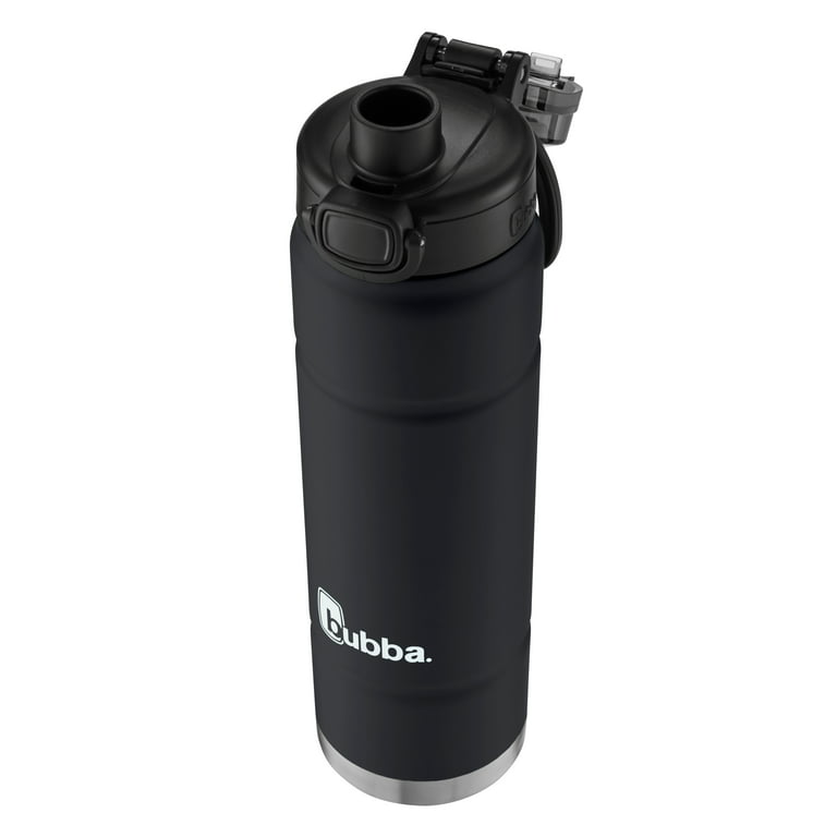 Bubba Trailblazer Stainless Steel Water Bottle Push Button Lid Rubberized  Black
