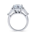 thumbnail image 4 of BERRICLE Sterling Silver 3-Stone Wedding Engagement Rings 4.9 Carat Round Cut Cubic Zirconia CZ Statement Cocktail Anniversary Ring for Women, Rhodium Plated Size 7, 4 of 8