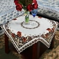 thumbnail image 2 of Bgsha Rural Vintage Embroidered Tablecloth Floral Lace Table Cloth Cover Wedding Decor, 2 of 7