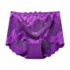 thumbnail image 1 of Gibobby Calzoncillos para mujer alicrados Bragas de mujer de encaje sexy Calzoncillos de cintura alta calados Pantalones cortos de algodón gordo(Morado,G), 1 of 5