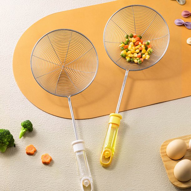 Passoire à Pâtes Et Cuillère à Fentes En Plastique Résistante à La Chaleur - Style Chinois Pour Cuisine