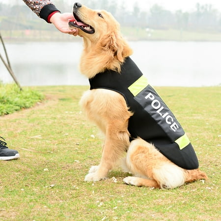 Pet Clothes, Police Dog Pet Costume, Fluorescent Reflective vest for Large Dog or Medium Dog-XL