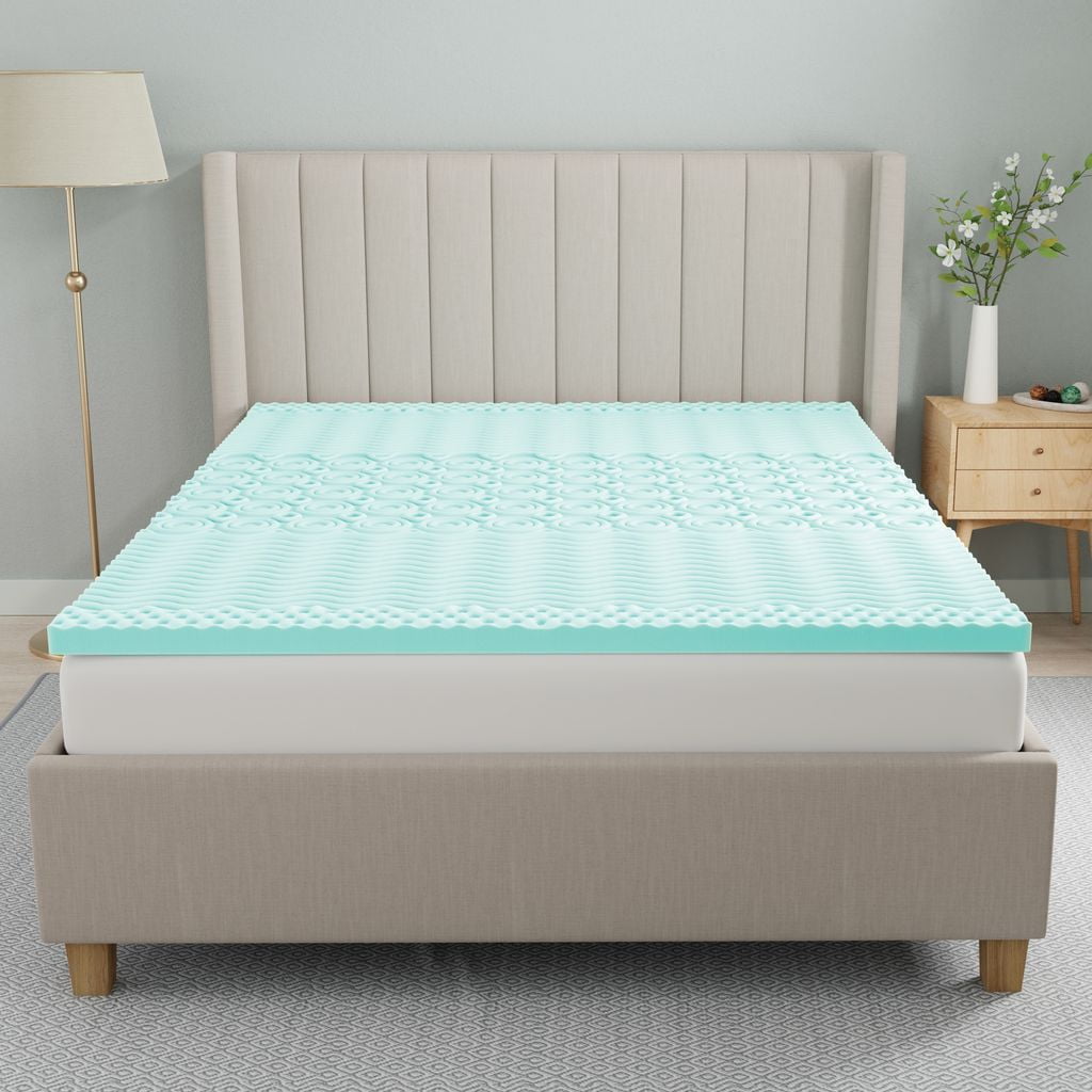 Dream Serenity® 2-Inch Memory Foam AcuRelief Zoned Memory Foam Mattress Topper - D