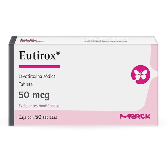 Eutirox Levotiroxina 50 mcg 50 tabletas