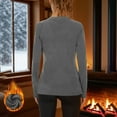 thumbnail image 3 of FAIWAD Thermal Underwear for Women Fleece Lined Crew Neck Long Sleeve Tops Lightweight Layering Undershirts, 3 of 9