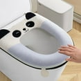 thumbnail image 6 of YHAICO Toilet Seat Elongated Toilet Seat Riser Cute Toilet Seat Cushion Winter Home Toilet Seat Cushion Cover Thick Zipper Toilet Cushion, 6 of 6