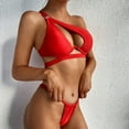 thumbnail image 5 of VerPetridure Womens Bikini Set Women Solid Color Hollow Out Push-Up Padded Bra Bikini Set Swimsuit Swimwear, 5 of 9
