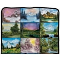 thumbnail image 2 of Bob Ross Picture Collage Blanket  46" X 60" Flannel Fleece Throw, 2 of 6