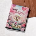 thumbnail image 5 of Hello Valentine’s Day Poodle Flower Crown Romantic Pink Floral Travel Passport Wallet Poodles Dog Lover Gifts Idea PU Leather Passport Holder Cover - 00031, 5 of 5
