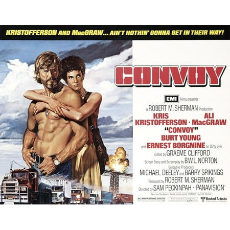 Alix Collection - Convoy From Left Kris Kristofferson Ali Macgraw 1978 United ArtistsCourtesy Everett Collection Movie Poster Masterprint