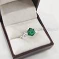 thumbnail image 5 of Hexagon Emerald Ring, 925 Sterling Silver, Marquise CZ Ring, Women Ring, Hydro Emerald Ring, May Birthstone, Christmas, Thanksgiving, Tiny Dainty Ring, Handmade, Statement Jewelry, Anniversary, 5 of 8