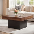 thumbnail image 2 of Gymax LED Coffee Table w/Adjustable Light Colors Speed & Brightness Remote Control Coffee & Black, 2 of 10