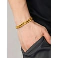 thumbnail image 3 of ChainsHouse 14k Gold Plated Cuban Link Bracelet for Men Chunky 8mm/12mm/17mm Width Men's Chain Bracelets Stainless Steel Punk Jewelry Gift, 3 of 10