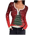 thumbnail image 2 of Fall Saving Talove Long Sleeve Shirts for Women Graphic Printed Sweatshirt Women Fall Clothes Loose Fit Basic Tops Womens Tops Plus Size Dressy Christmas Shirts, 2 of 6