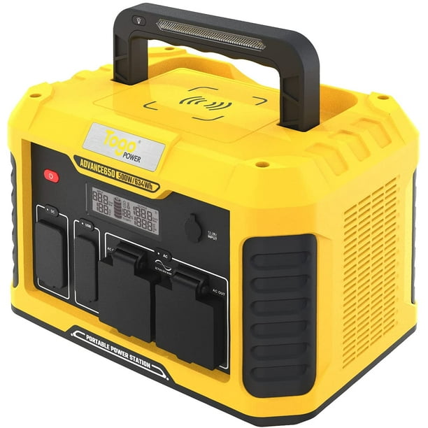 Togo Power Portable Power Station A650, 634Wh Rechargeable Mobile Lithium Battery Pack with Dual