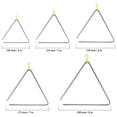 thumbnail image 2 of ZEONHAK 10 Pack Musical Triangle Steel Set, 4, 5, 6, 7, 8 Inch Hand Percussion Triangle Instrument with Striker for Music Clubs, Band, 2 of 6