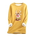 thumbnail image 2 of Tenues Grande Taille pour Femmes, Mode Décontractée d'Hiver, sous-Couche Chaude en Peluche, Pull Imprimé de Noël, Manches Longues, Col Rond, Tenues de Plage Grande Taille en Liquidation, 2 of 5