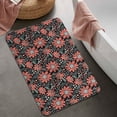 thumbnail image 2 of Black Daisy Flower Floral Pattern Bathroom Rugs Mat,Non Slip Microfiber Bathroom Rug,Rubber Backing,Soft Bathroom Mats for Bathroom Floor,Tub and Shower,20x32in(50x80cm), 2 of 5