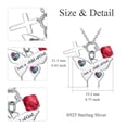 thumbnail image 4 of 925 Sterling Silver Cross Butterfly Necklace Baptism Communion Birthday Conformation Gifts for Daughter Granddaughter Niece-Ruby Red Birthstone, 4 of 5