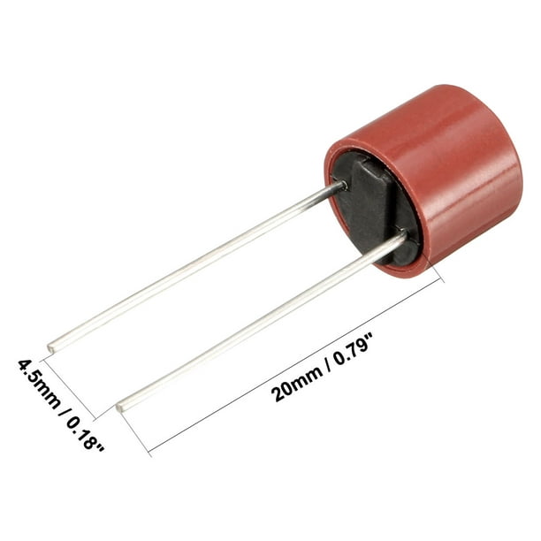 10pc Plongeon Monté lente cylindre Miniature Micro Fusible T2A 2A 250V  Rouge 