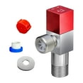 thumbnail image 3 of del ángulo de flujo, conector de válvulas de ángulo de de 1/4, accesorios de tubería de repuesto, ángulo de cierre de agua para lavabo, , rojo, 3 of 9