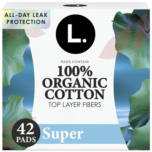 Toallas sanitarias L. ultrafinas de algodón orgánico súper absorbentes 42 piezas