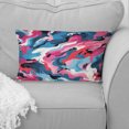 thumbnail image 1 of Designart "Tribal Pink Blue Evolution" Abstract Throw Pillow - Modern Pillow For Couch - Insert And Pillows Covers For Living Room Decor, 1 of 5