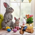 thumbnail image 4 of Binwennn Garden Statue Mooning Family Sculpture Rabbit Succulent Flowerpot Resin Easter Rabbit Flowerpot Bowl Multifunctional Decoration Suitable For Garden Balcony Terrace Desktop Decoration, 4 of 7