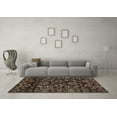 thumbnail image 3 of Ahgly Company Indoor Round Abstract Light Blue Modern Area Rugs, 4' Round, 3 of 4