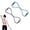 Blue/Pink/Purple, variant on Resistance Band with Handles, Figure 8 Tension Rope Stretch Bands for Exercise, Shoulder Biceps Chest Arm Workout Equipment, 8 Shaped Elastic Pull Yoga Tension Rope