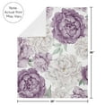 thumbnail image 3 of Sweet Jojo Designs Peony Floral Garden Purple Ivory Baby Security Blanket, 3 of 5