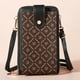 thumbnail image 1 of Bolsos para teléfono con pantalla táctil para mujer, minibolsos cruzados de cuero para teléfono móvil, cartera de hombro con ranuras para tarjetas de crédito, 1 of 3