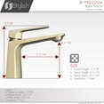thumbnail image 5 of Stylish Single-Handle Brushed Gold Bathroom Faucet Height 5⅞" B-111G, 5 of 12