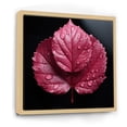 thumbnail image 2 of Designart "Minimalist Style In Magenta Motion Leaves" Leaves Floater Framed Wall Art Living Room, 2 of 5