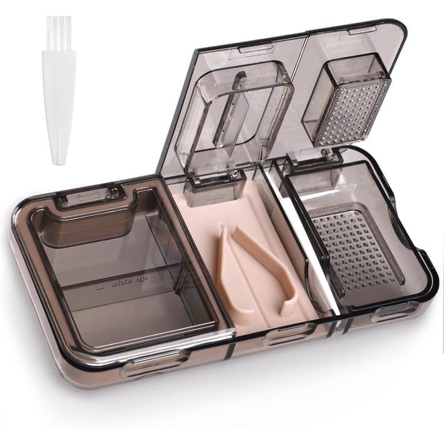 Portable Pill Cutter, Cortador de Pastillas Ajustable, Alineación Precisa con Guía de Corte para Píldoras Pequeñas y Grandes