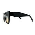thumbnail image 3 of Womens Squared Butterfly Oversize Cat Eye Retro Sunglasses Black Green Orange, 3 of 4