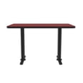 thumbnail image 2 of Cafe and Breakroom Table w T-Bases in Red (30 in. x 48 in./Red), 2 of 5