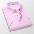 thumbnail image 3 of TFETTER, camisa de negocios de verano para hombre, camisa de manga corta con botones, camisas informales con cuello vuelto, ropa para hombre de talla grande 5XL, 3 of 5