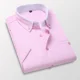 thumbnail image 3 of TFETTER, camisa de negocios de verano para hombre, camisa de manga corta con botones, camisas informales con cuello vuelto, ropa para hombre de talla grande 5XL, 3 of 5