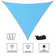 thumbnail image 5 of Outdoor Sun Shade Sail Canopy,UV Block Protection Triangle Shade Sail for Garden,Patio,Backyard,10' x 10' x 10',Blue, 5 of 9
