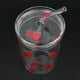 thumbnail image 5 of Vaso de vidrio resistente al calor con diseño de fresa transparente para café, jugo y agua potable con tapa con pajita, 5 of 12