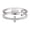 Silver, variant on Stainless Steel Double Layer Cross Ring for Women Minimalist Cubic Zirconia Stackable Eternity Band Silver Size 8