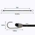 thumbnail image 2 of 10 cuerdas elásticas con mini ganchos elásticos, cuerdas elásticas universales resistentes, color negro, 2 of 5