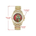 thumbnail image 4 of Women's Baguette Cut Diamond Crystal Bling'ed Out Watch - Drop it Down with This Ice on Your Wrist Ladies!! Kakuna Matata!! - ST10372MLA Metal Gold Guadalupe, 4 of 4
