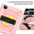 thumbnail image 5 of Dteck for Apple iPad Air 4th Generation 10.9-inch (2020 Released),Shockproof Three-Layer Multi-functional Case Heavy Duty Protector Rubber Hard Back Kickstand Hand/Shoulder Strap Cover,Rosegold, 5 of 7