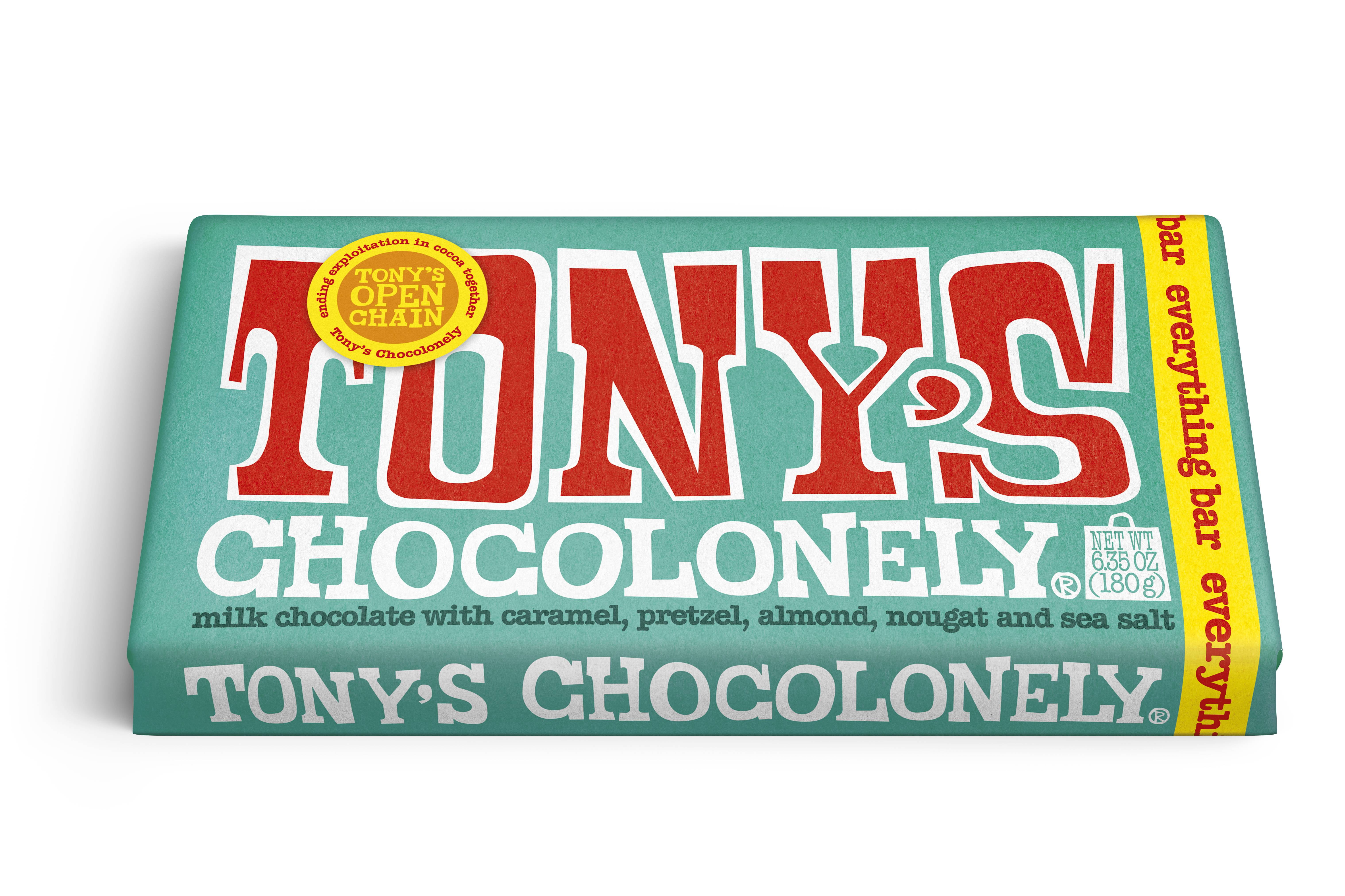Tony's Chocolonely Milk Chocolate Everything Bar, 6.35 Oz