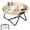 Natural Linen, variant on Elevated Cat Hammock Bed, Foldable No-Assembly Cat Bed with Breathable Mesh for Indoors & Outdoors, Lightweight Raised Pet Cot for Cats, Kittens, Small Dogs, Travel & Camping