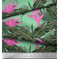 thumbnail image 3 of Soimoi Silk Fabric Floral & Leaves Tropical Decor Fabric Printed Yard 42 Inch Wide, 3 of 3
