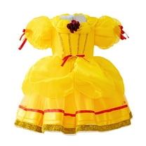 Princess Belle Costume for Baby Girls Halloween Cosplay Party Outfit, Size 18-24M