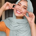 thumbnail image 2 of EnJoCho Women 2024 Fashion Soft Hijab Long Scarf Wrap Scarves Casual Solid Turban Headwear Turban Scarf, 2 of 4